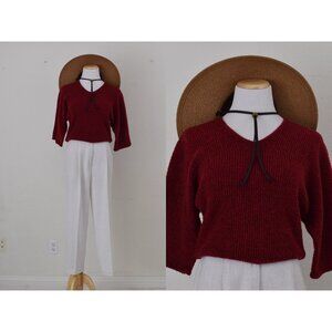 Vintage 90s Cranberry Sweater /Top‎